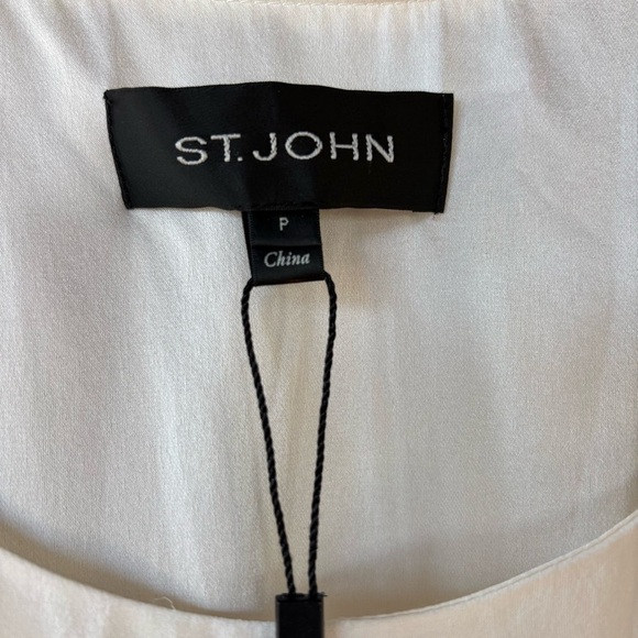 ST. JOHN 100% Silk Asymmetrical Blouse - Picture 9 of 14